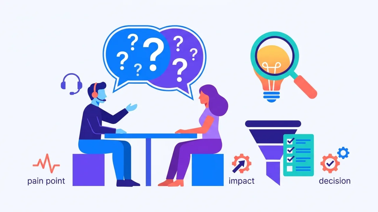 Questions de découverte client : 45 exemples pour qualifier un prospect (2026)